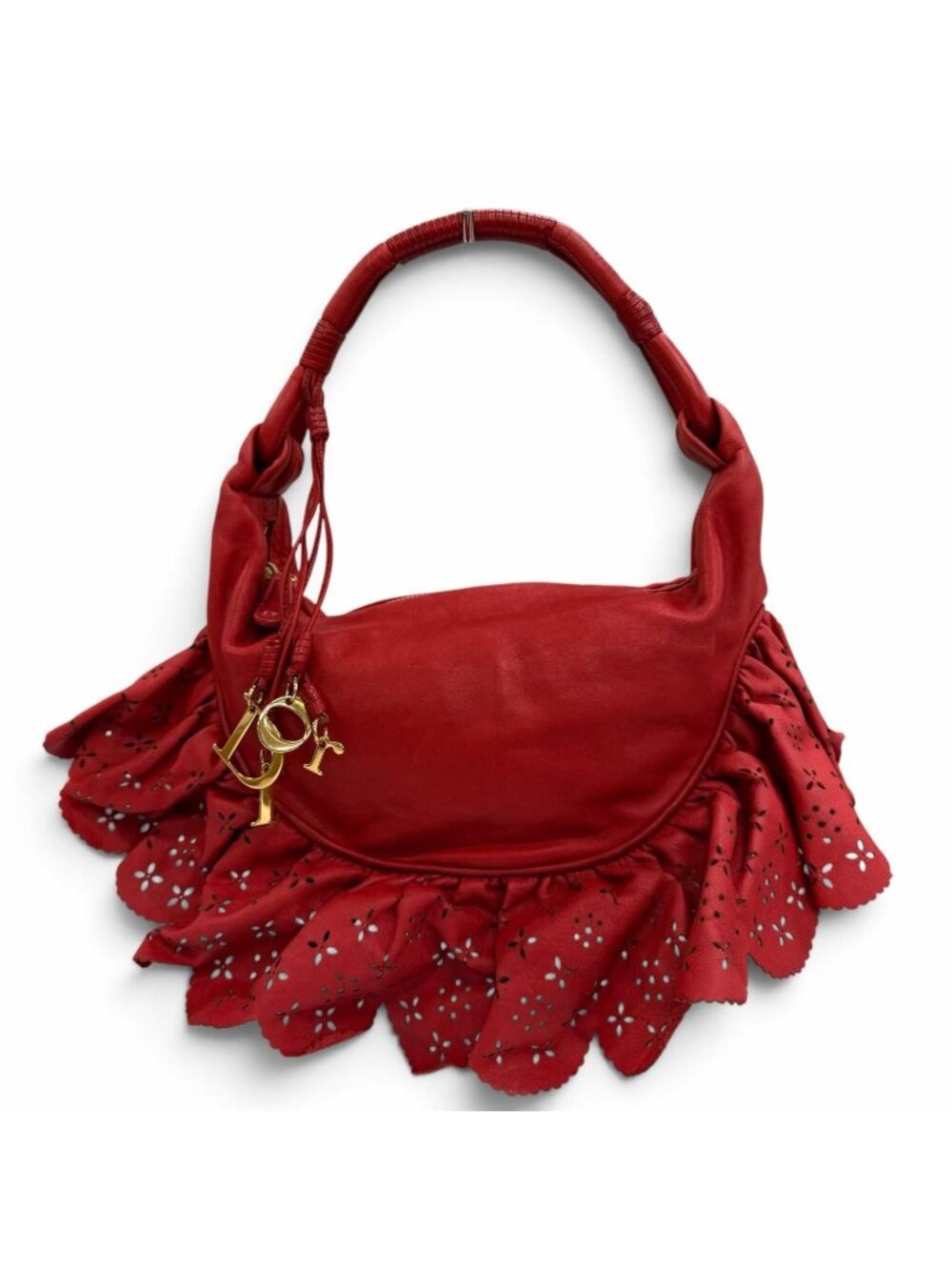Dior Vintage Lambskin Galliano Era Logo Charm Handbag